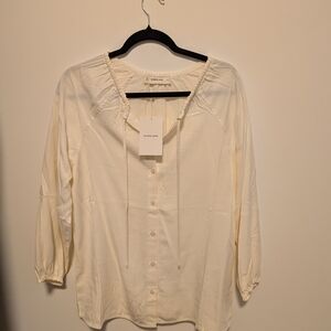 Everlane Women's Cream Button-Up Top